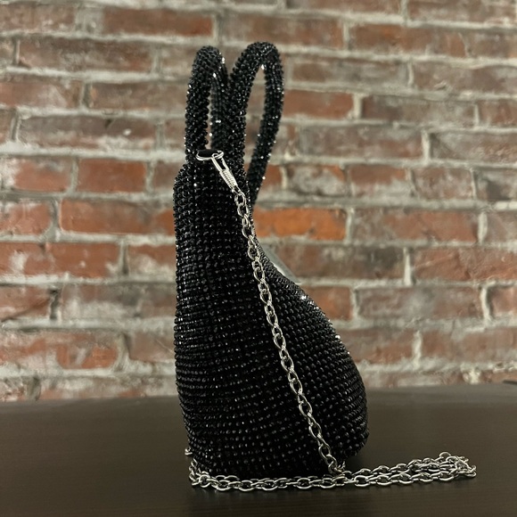 Jessica McClintock Tiny Black Purse with removable strap - Picture 6 of 9